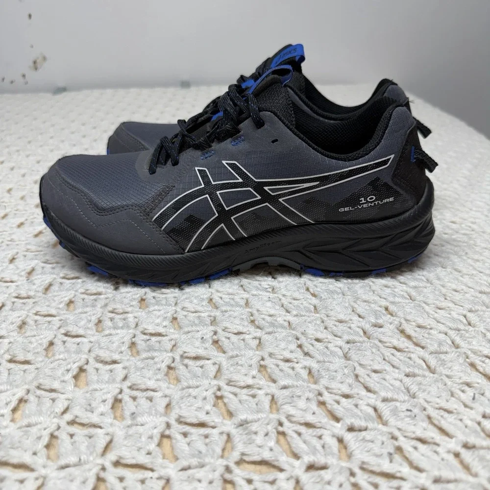 ASICS Gel-Venture 10 Mens Trail Running Shoes Sz 10 Extra Wide Grey Blue
